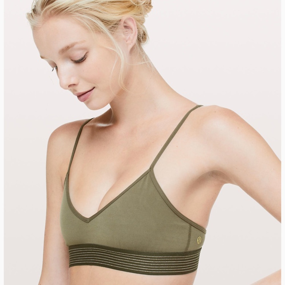 Lulu lemon army green strapy back bralette